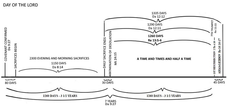 A chart explaining the seven years before Christ's return